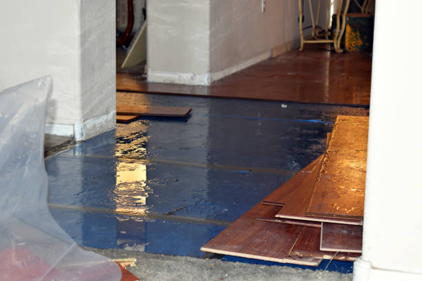 Professional Emergency Water Damage Restoration technician working in Coupland, TX